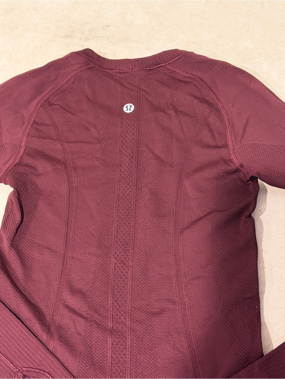 Lululemon Swiftly Tech LS Top Burgundy Maroon Running Training Base Layer Size 2